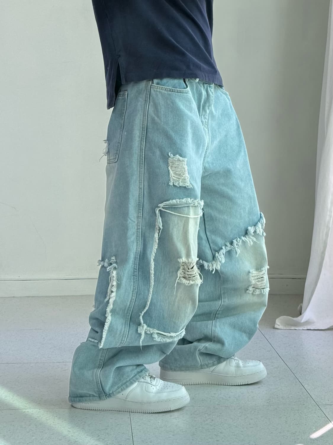 빈티지 데미지 데님팬츠 상품이미지2