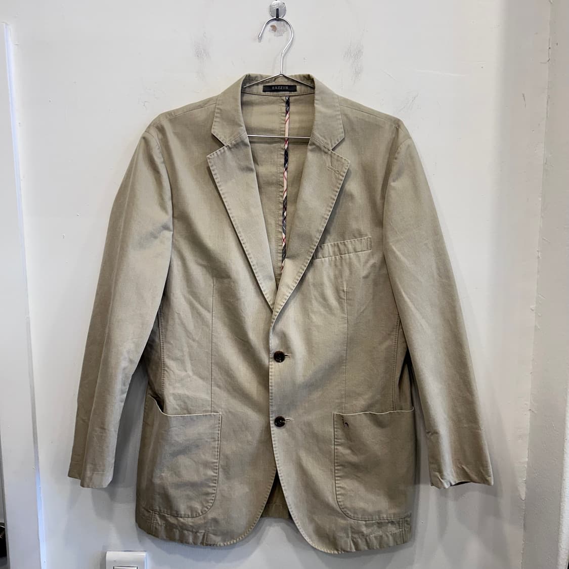 헤지스 캔버스 코튼 투버튼 케주얼 블레이져 상품이미지2