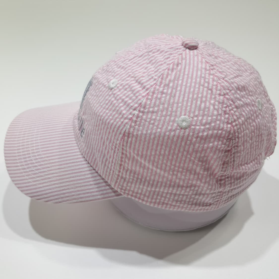 슈가벨 부츠 자수 핑크 시어서커 스트라이프 볼캡 P2066 상품이미지4