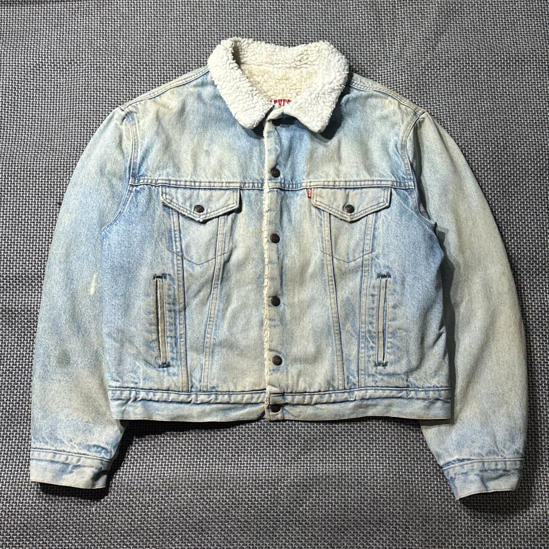 80s USA 리바이스 쉐르파 데님 트럭커 자켓 상품이미지1