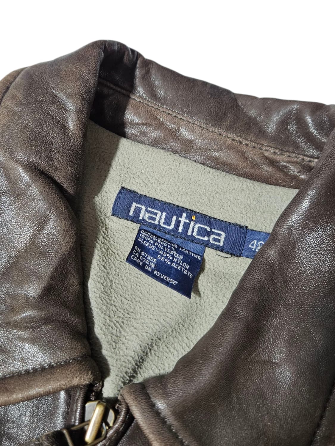 노티카 Nautica 레더자켓 가죽자켓 블루종 맥스웰 XL 상품이미지5