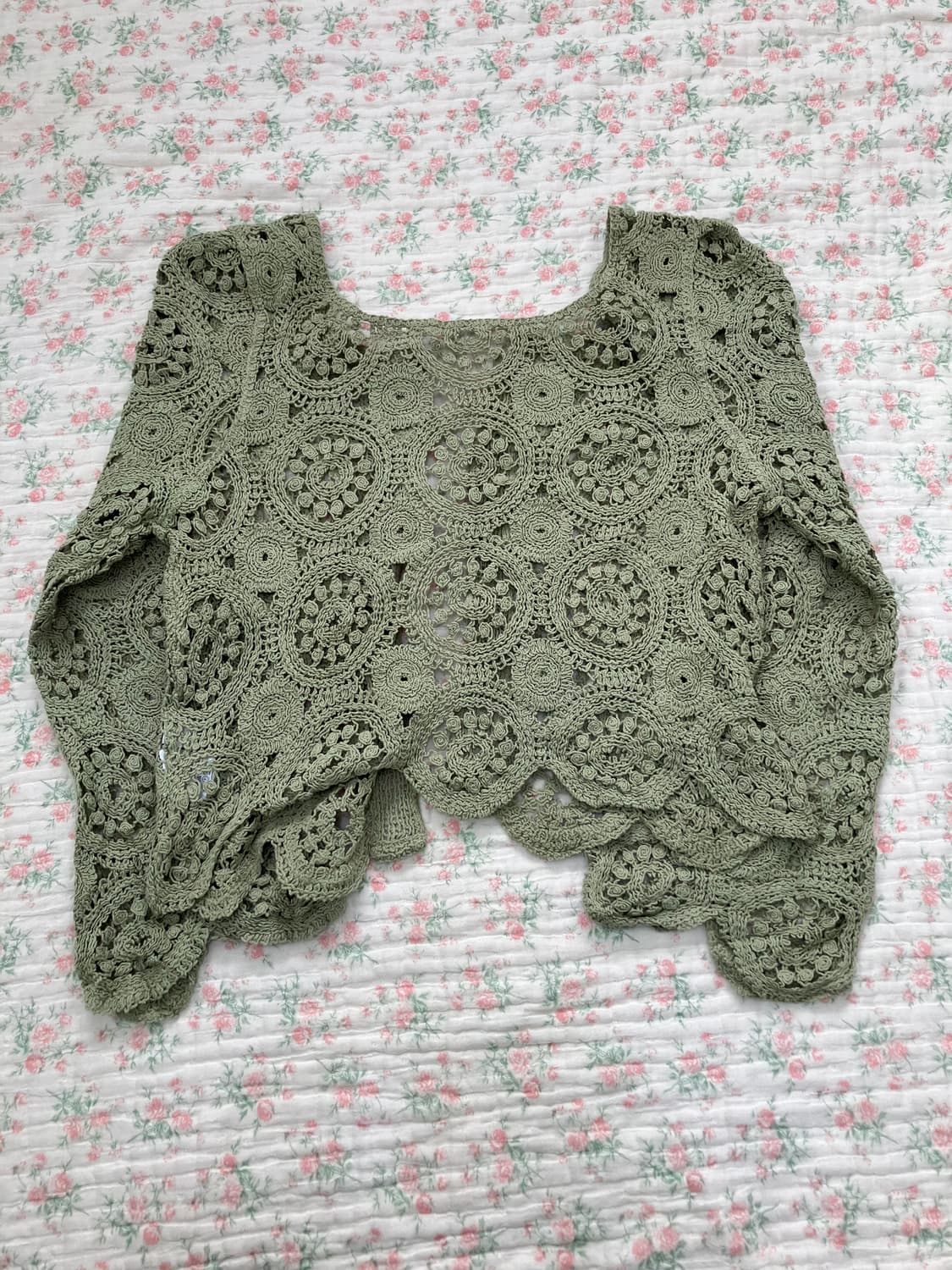 빈티지 민트 크로셰 볼레로 가디건 1119 모리걸 y2k 스트릿 갸루 펑 상품이미지6