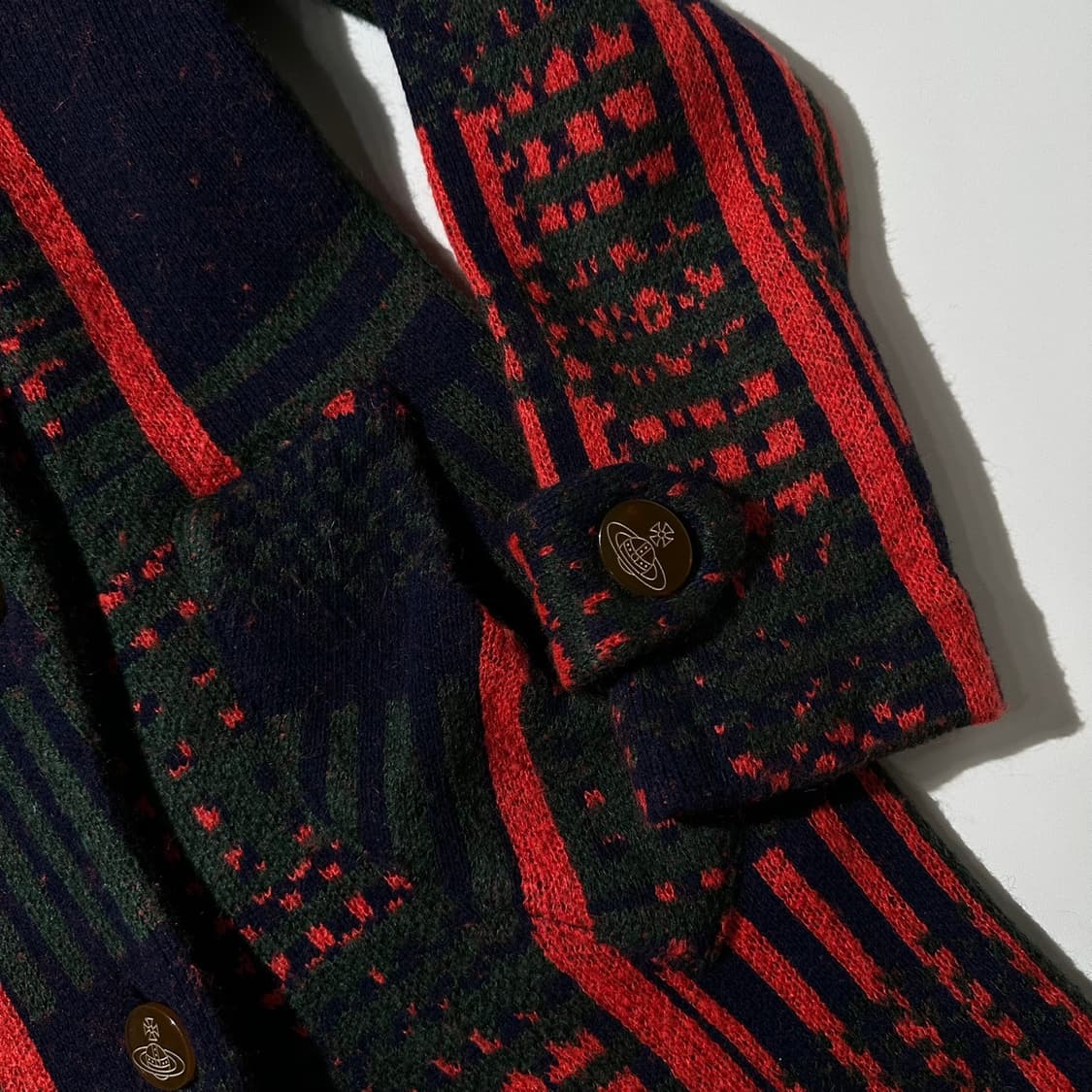 비비안 웨스트우드 니트 체크 패턴 코트 상품이미지5