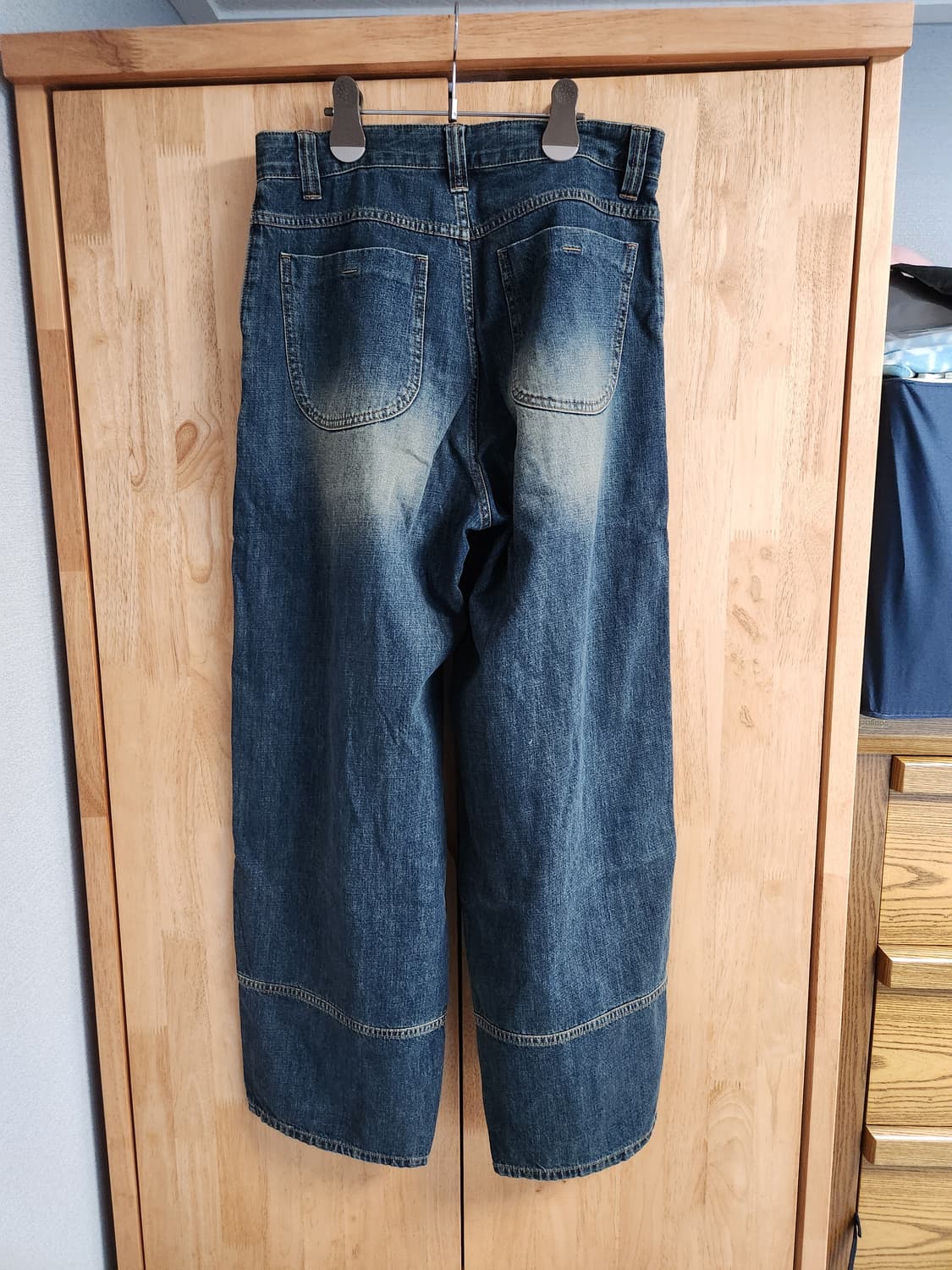 노운 curved denim pants (deep blue) 1사이즈 상품이미지2