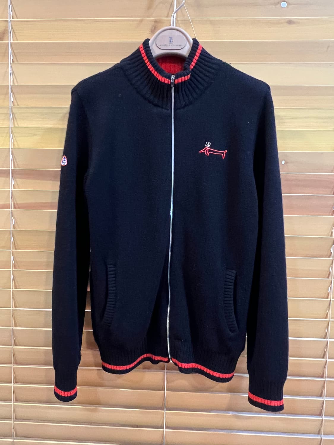 루이까스텔 여성 블랙 울방풍집업점퍼 골프니트점퍼 상품이미지2