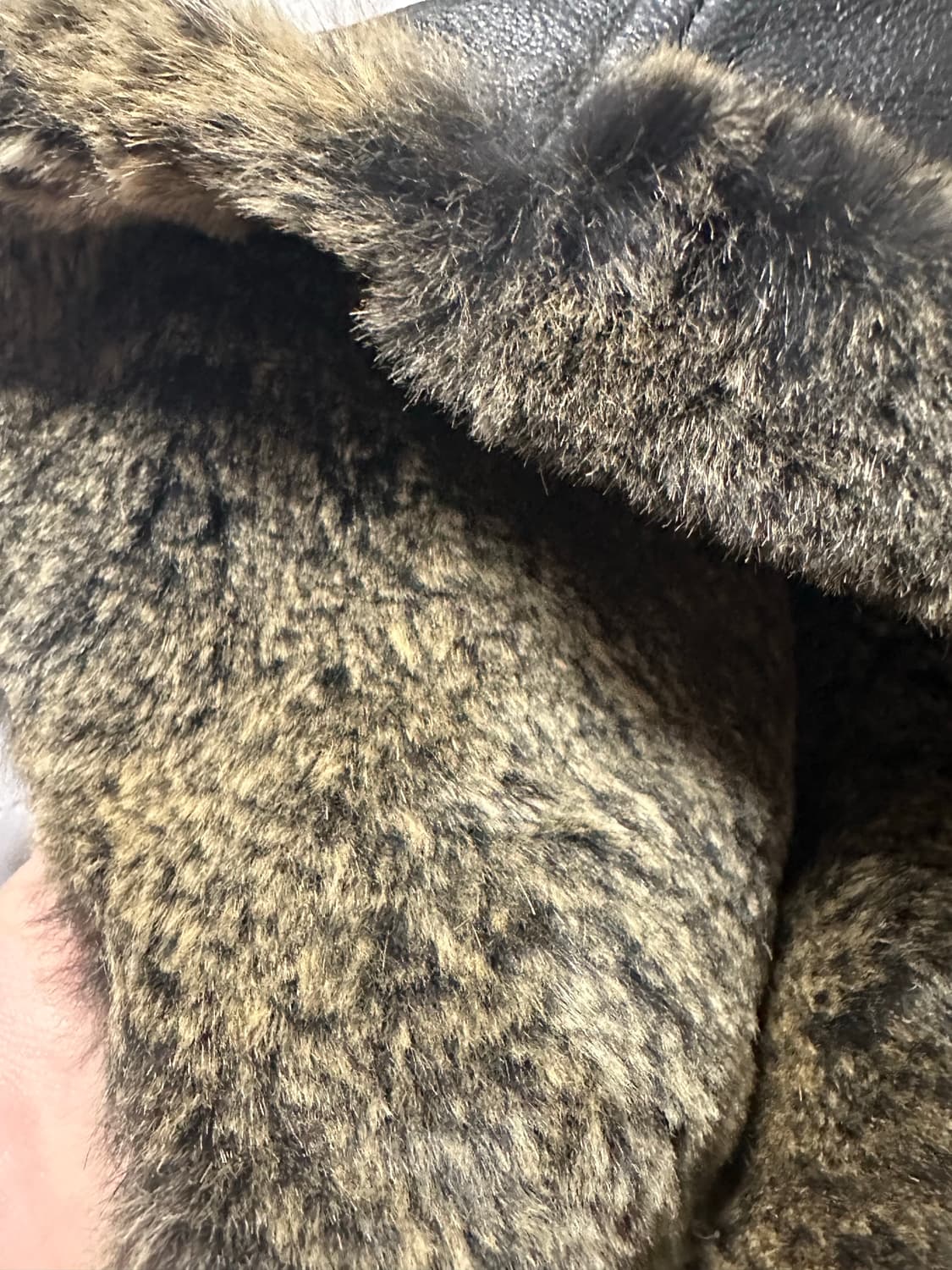 Fashion&style 퍼 레더 자켓  상품이미지4