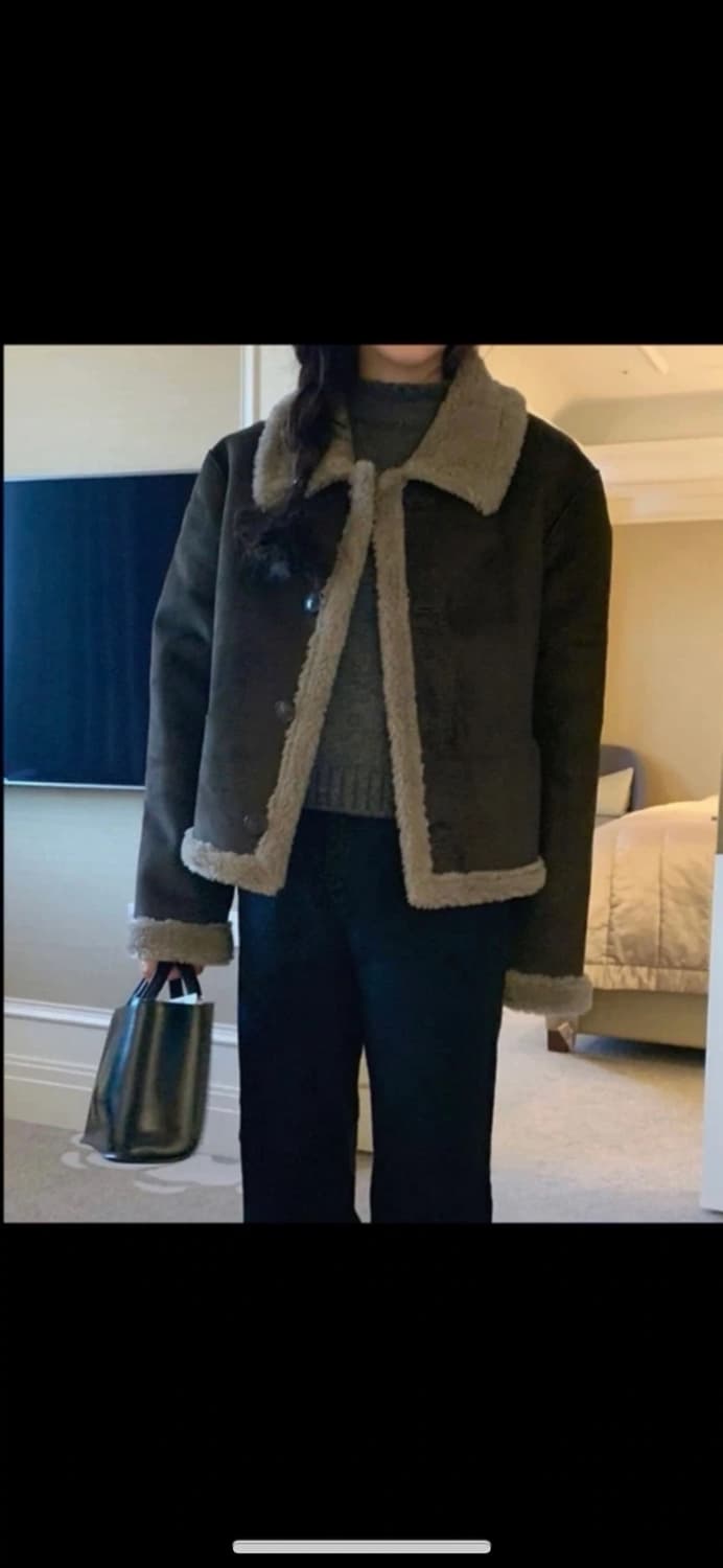 메이비베이비 무스탕자켓 카키  상품이미지1