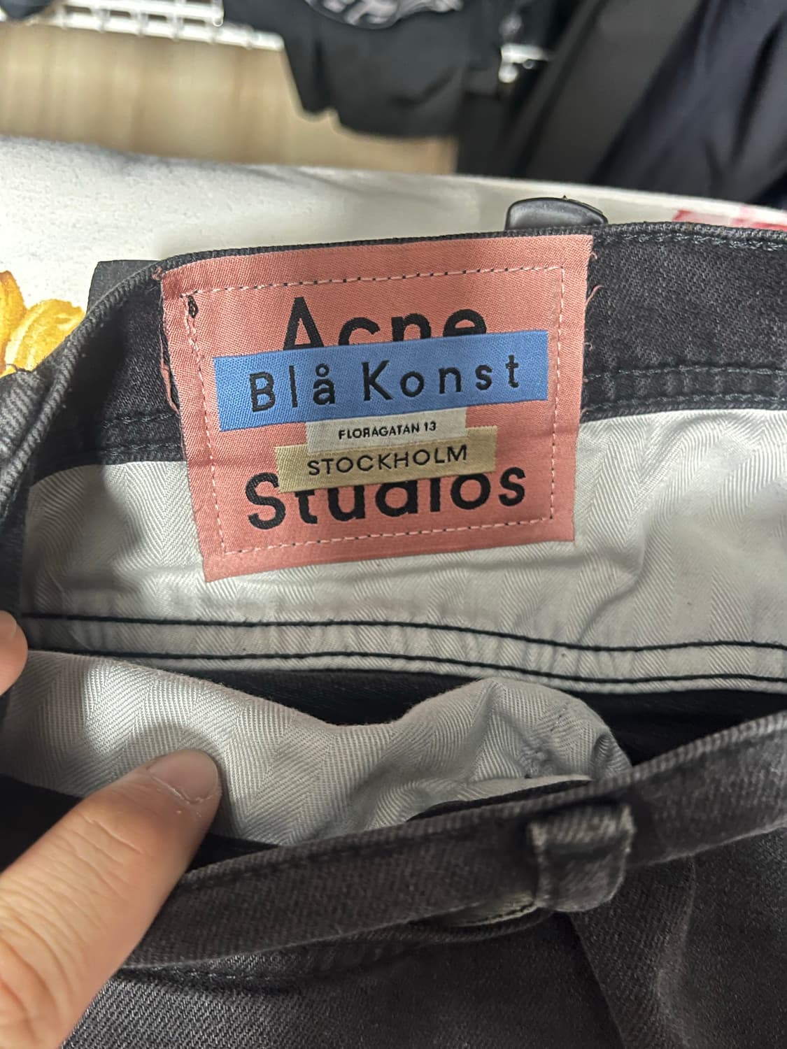 아크네 스튜디오 리버 흑청 데님 판매 상품이미지4