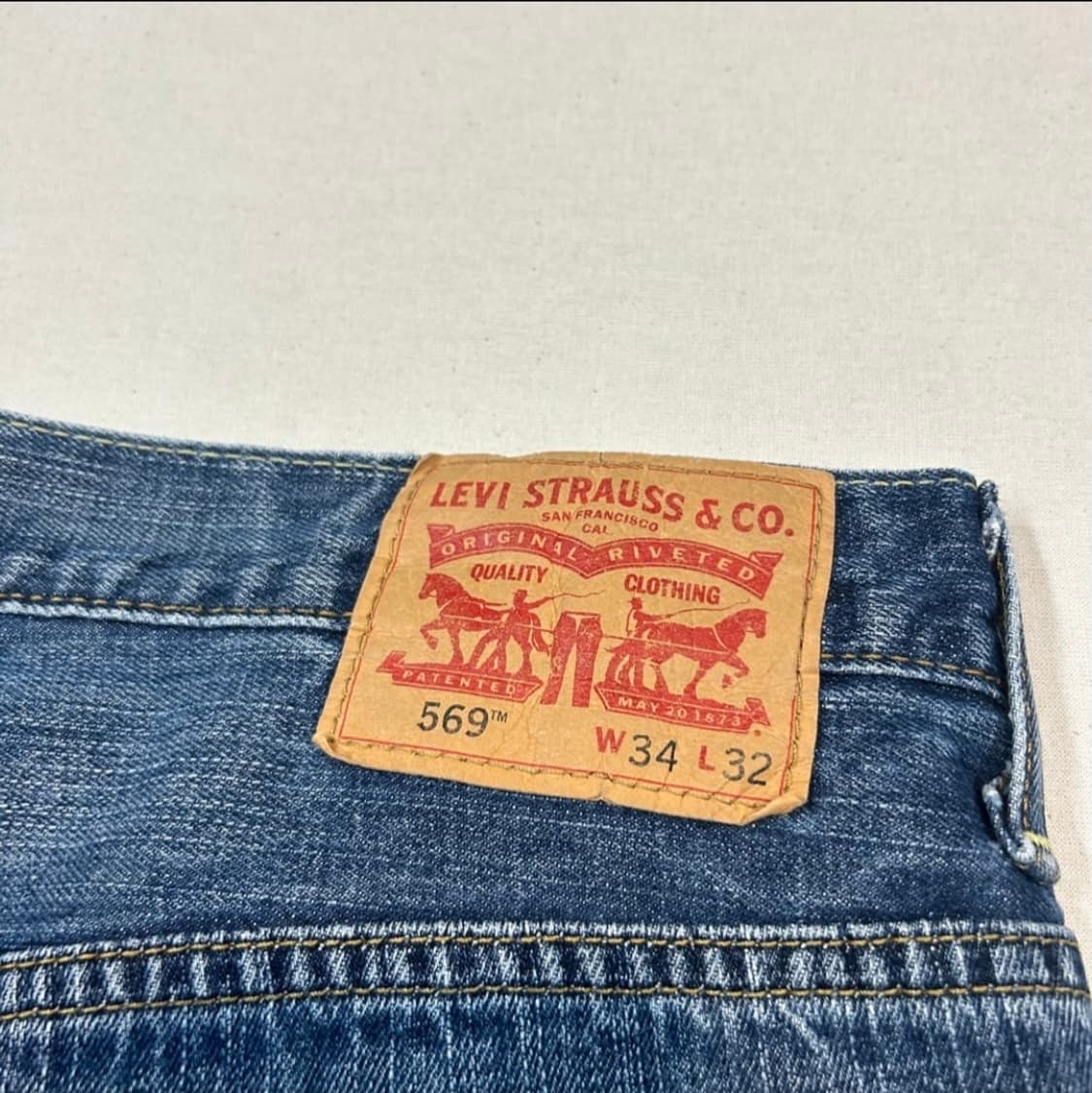 34inch) 리바이스 569 루즈핏 와이드 데님 청바 상품이미지4