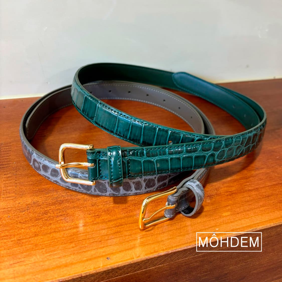 [Unisex] 크로커 레더 골드 벨트 상품이미지6