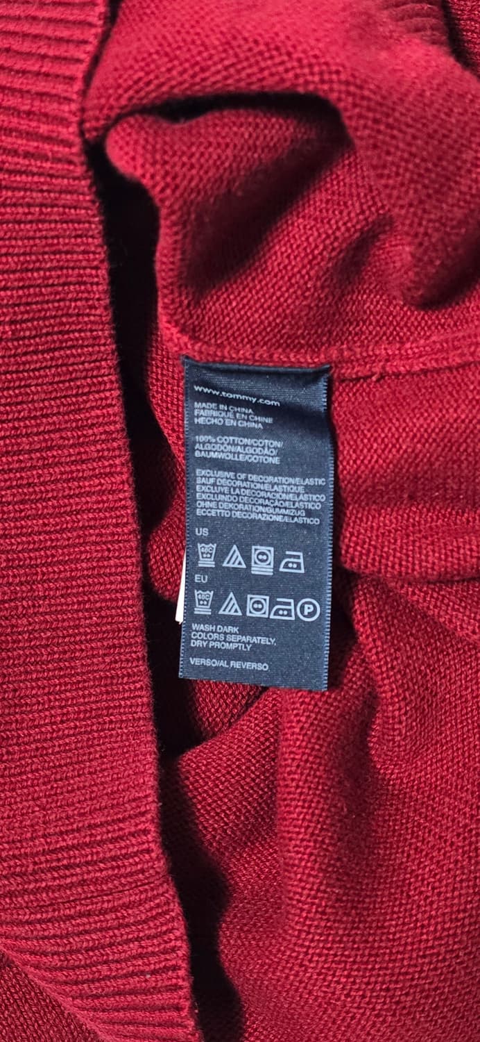 타미힐피거 남성 니트 M 버건디 상품이미지4