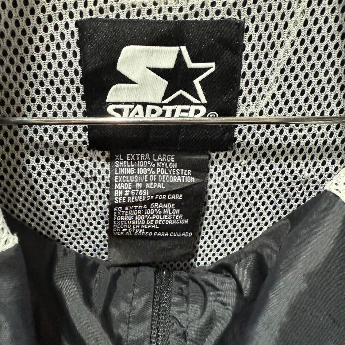 XL 스타터 STARTER 오버핏 우븐 바람막이 후드 집업 자켓 상품이미지4