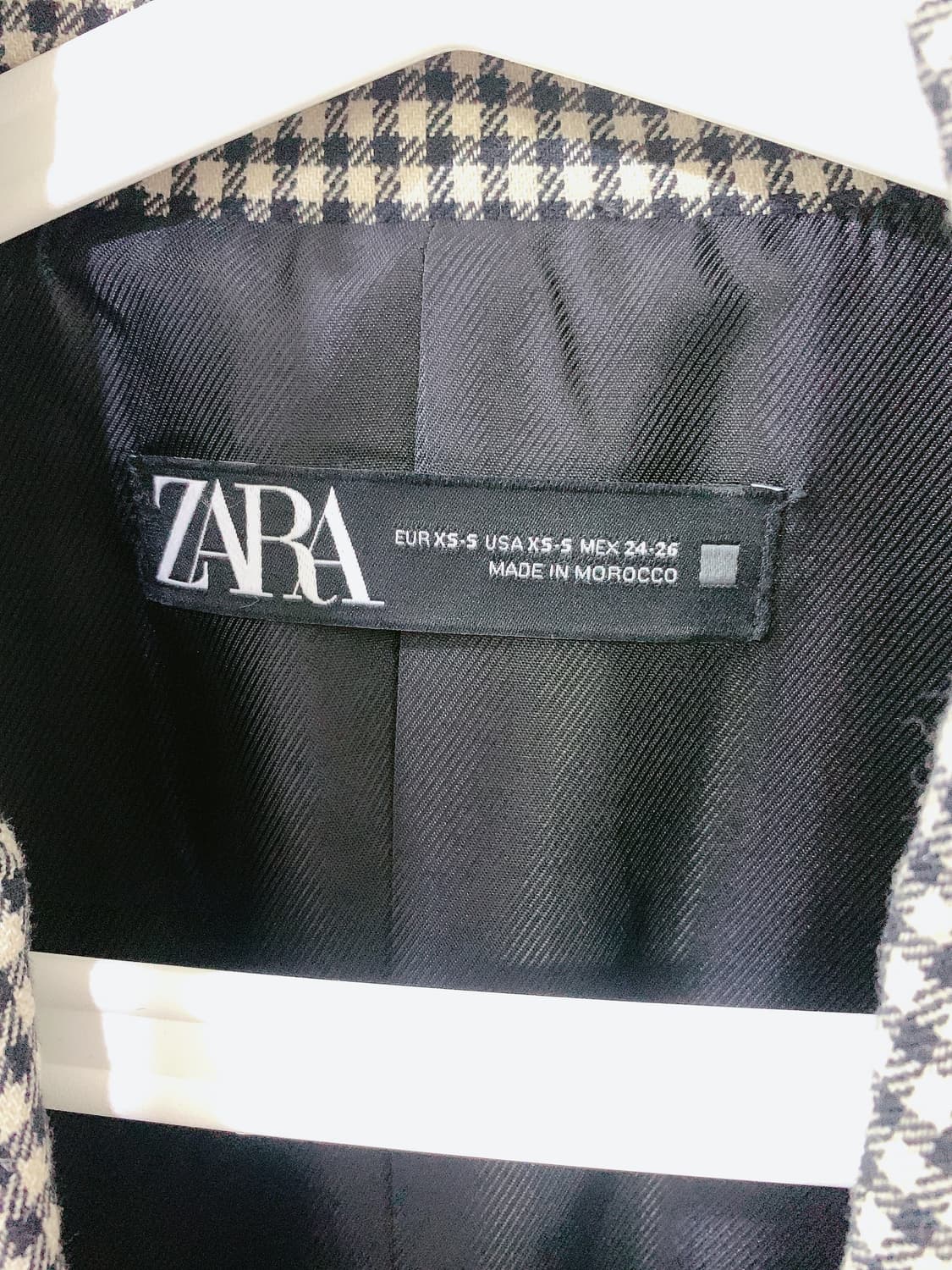 자라 오버핏 하운드 체크 블레이저 상품이미지5