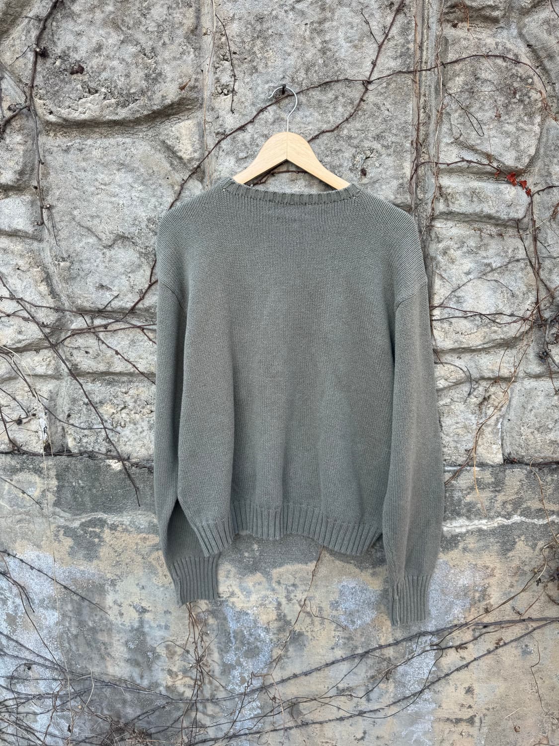 90s 폴로 랄프로렌 빈티지 코튼 투톤 니트 xl 상품이미지2