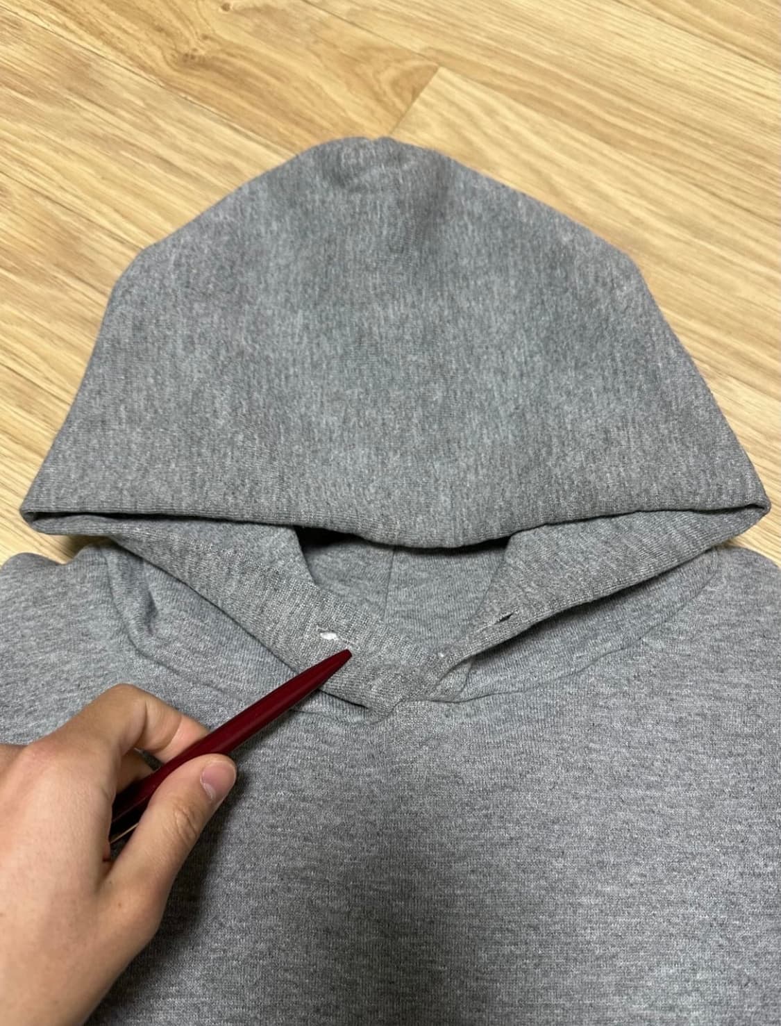 90s 빈티지 러셀 후드 그레이 상품이미지8