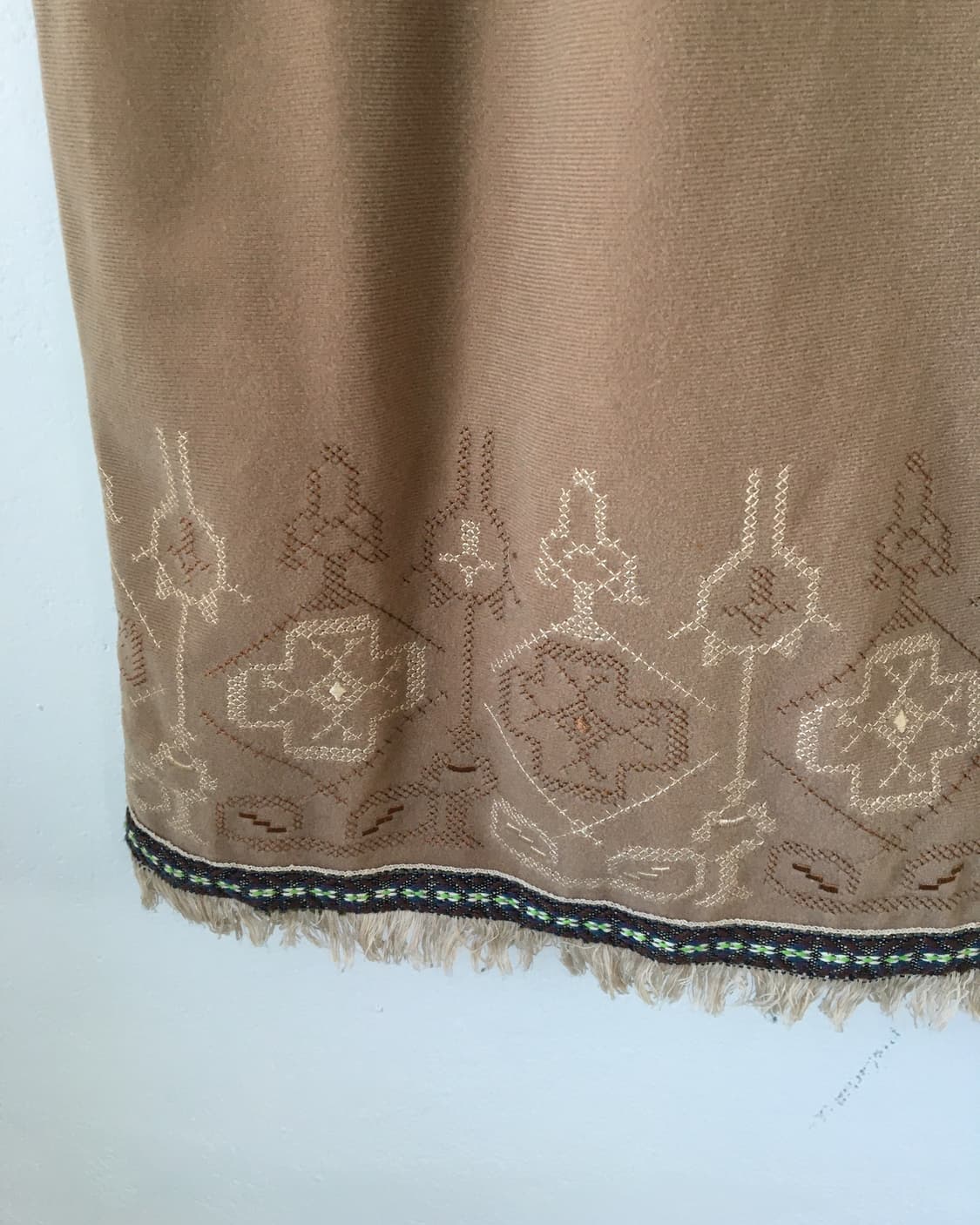 Ethnic pattern point fringe skirt 상품이미지4