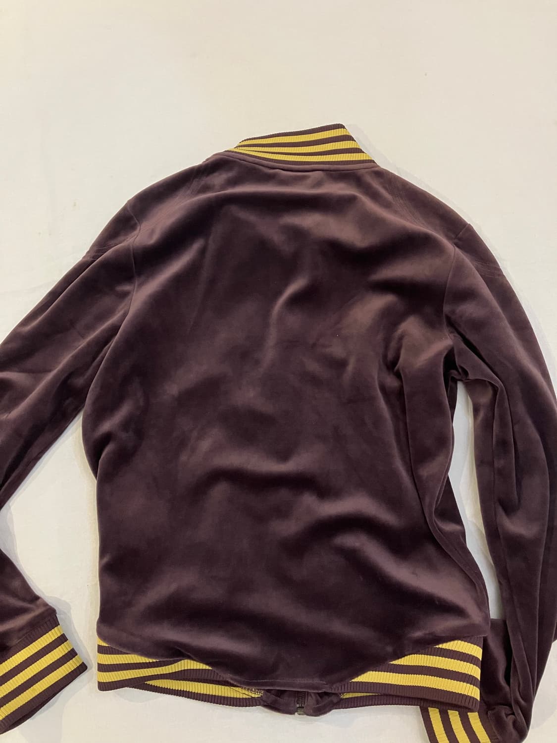 아디다스 y2k 딱붙핏 벨루어 벨벳 져지 퍼플 브라운 상품이미지3