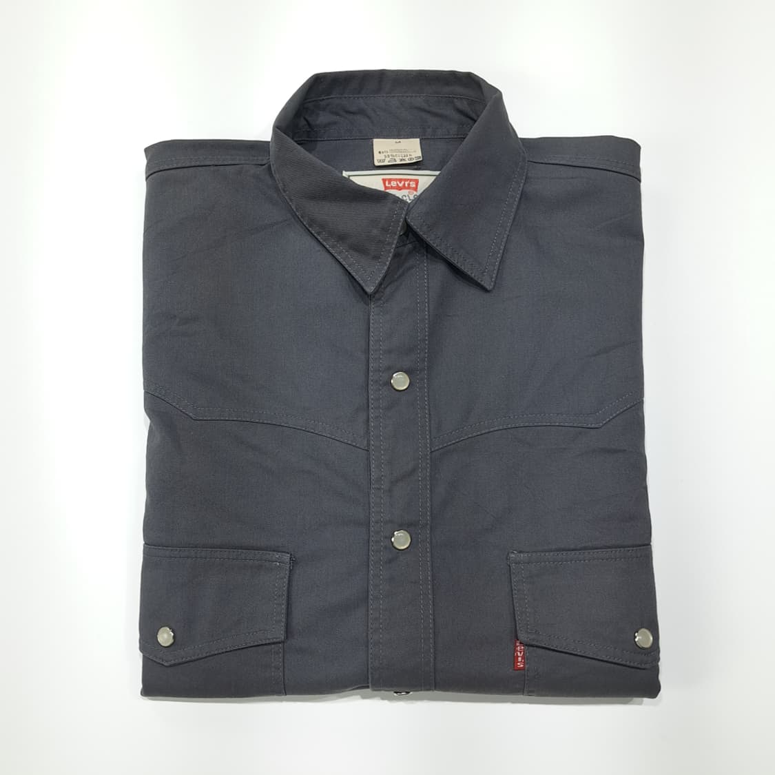CL643 M 리바이스 90s 유럽판 웨스턴 머드 그레이 셔츠 남방 상품이미지6