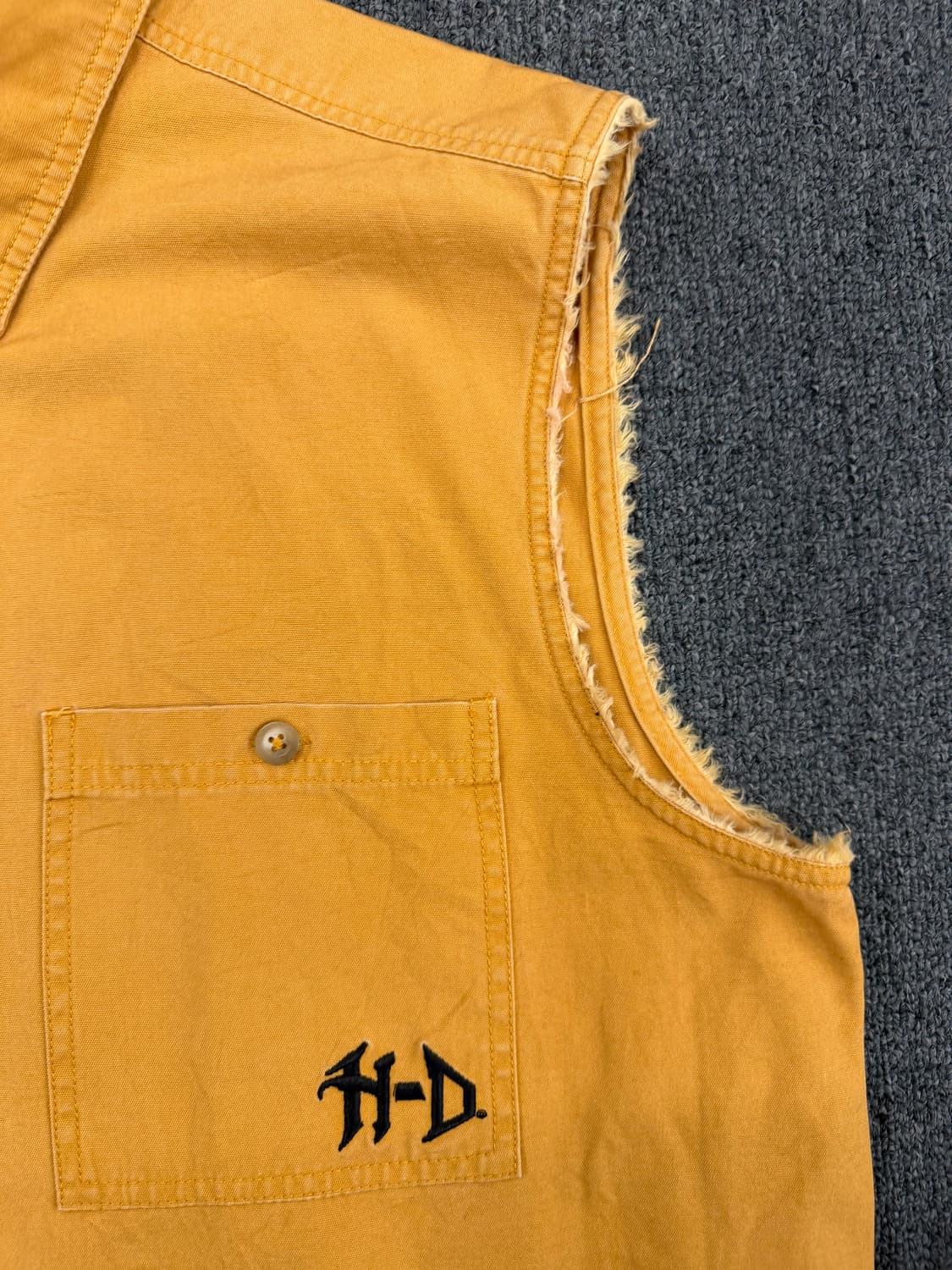 XL)할리데이비슨 빈티지 후면자수포인트 커스텀조끼 베스트 상품이미지4