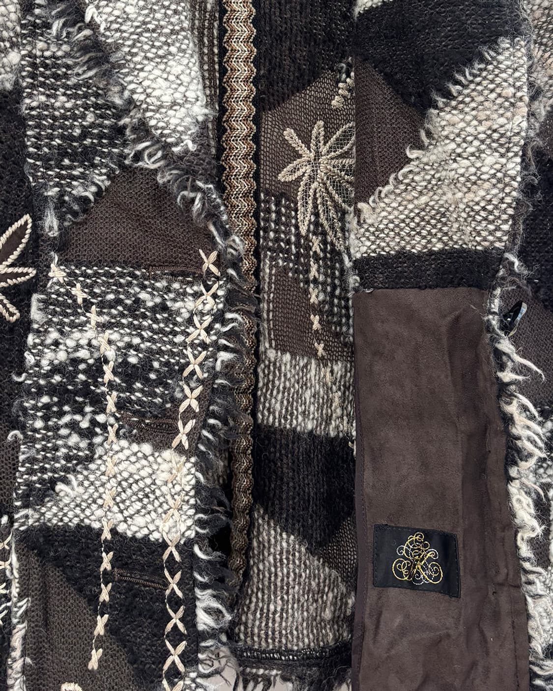 GK ITALIYA grunge patchwork tweed jacket 상품이미지5