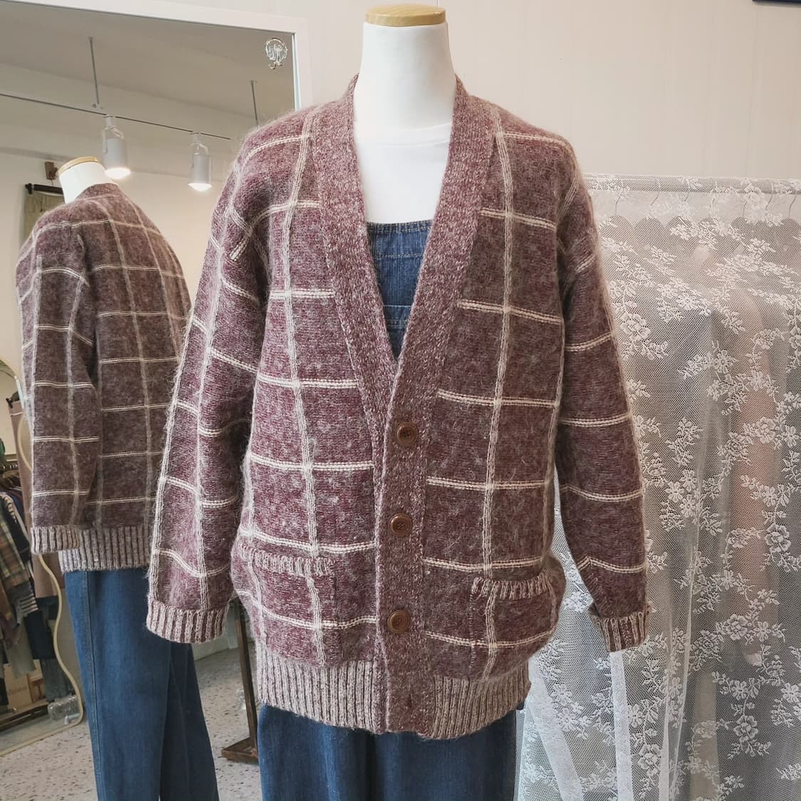 Pride 브릭레드 헤비니트 울가디건 상품이미지8