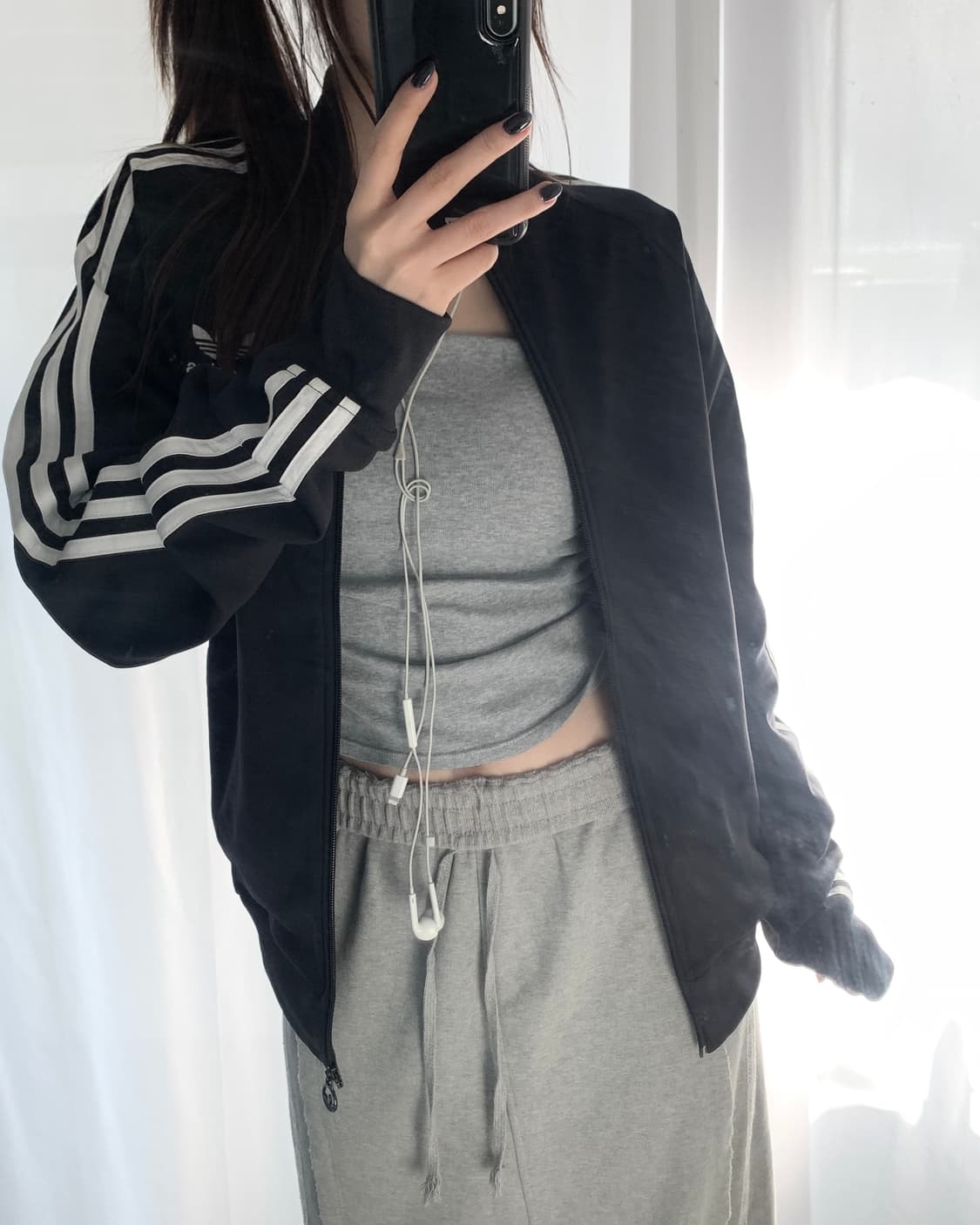 Adidas 아디다스 블랙컬러 슈퍼스타 트랙탑  상품이미지8