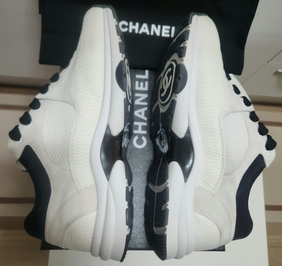 [정품] 샤넬 스니커즈 운동화 CC로고 메쉬| 스웨이드테니스 카프스킨43 상품이미지4