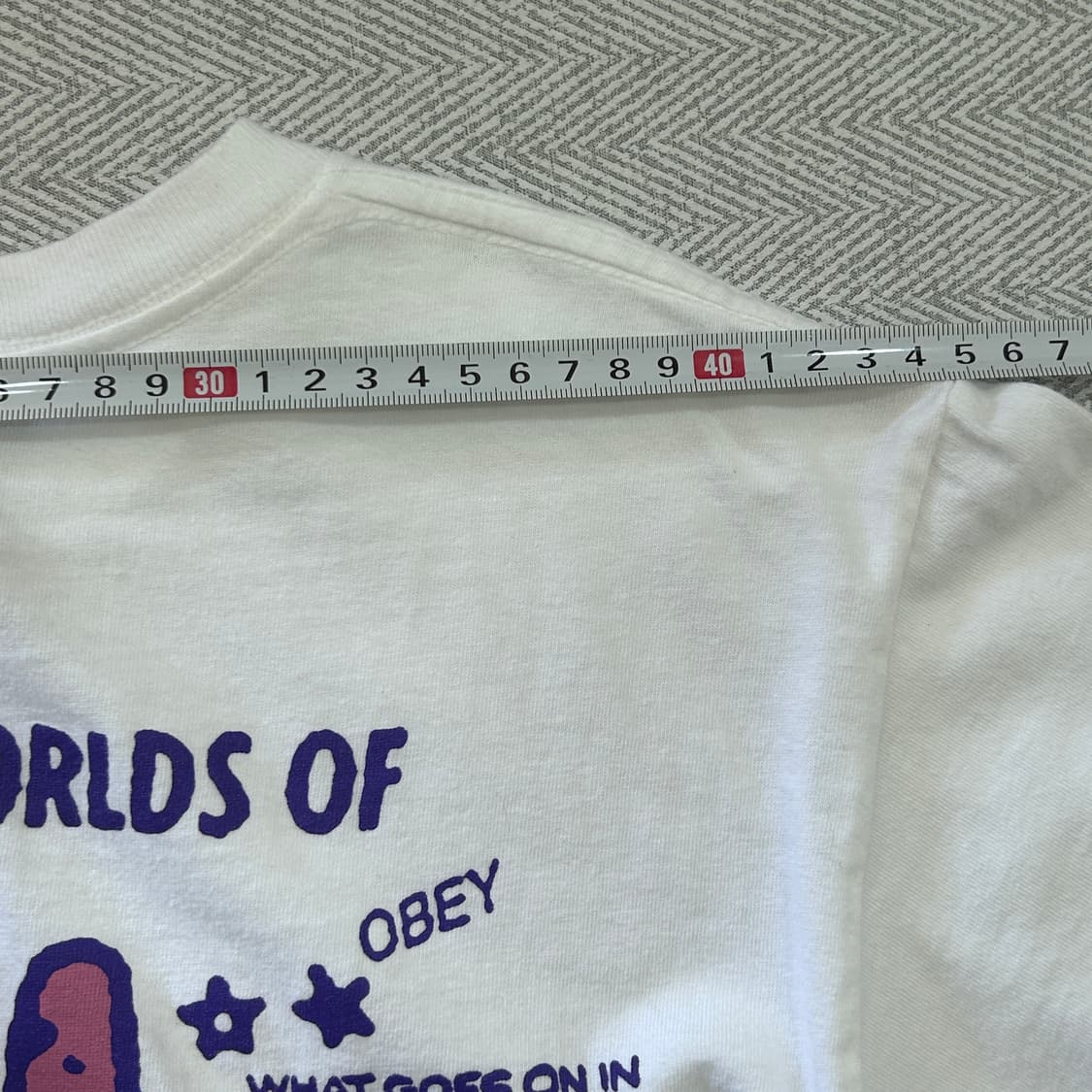 오베이 OBEY 빅프린팅 반팔 티셔츠 화이트 S 상품이미지10