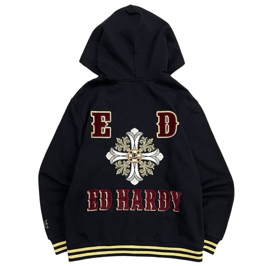 에드하디 골드포인트 크롬맛 블랙 후드집업 S 상품이미지3