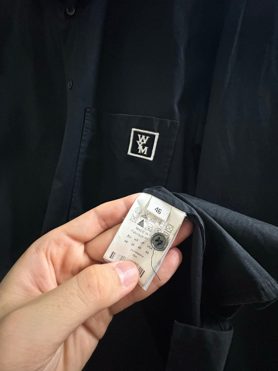 우영미 백로고 셔츠 상품이미지6