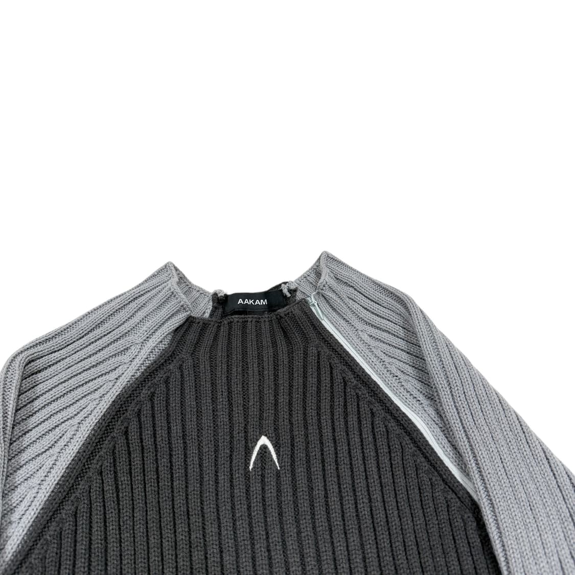 아캄 패널 하프 니트 집업 다크 그레이 2 상품이미지2