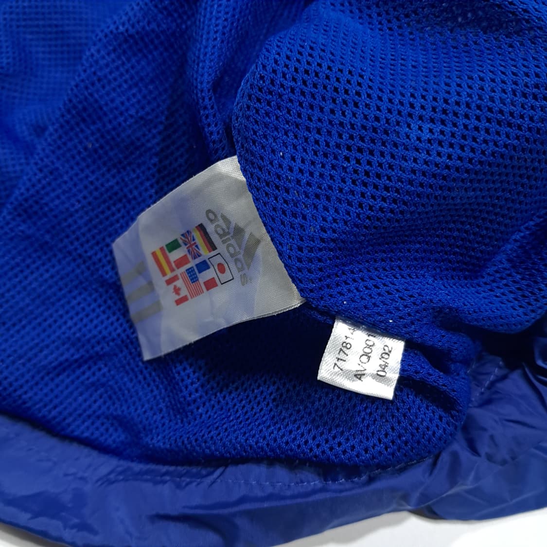 CL734 XL 아디다스 00s 블루 화이트 바람막이 자켓 상품이미지7