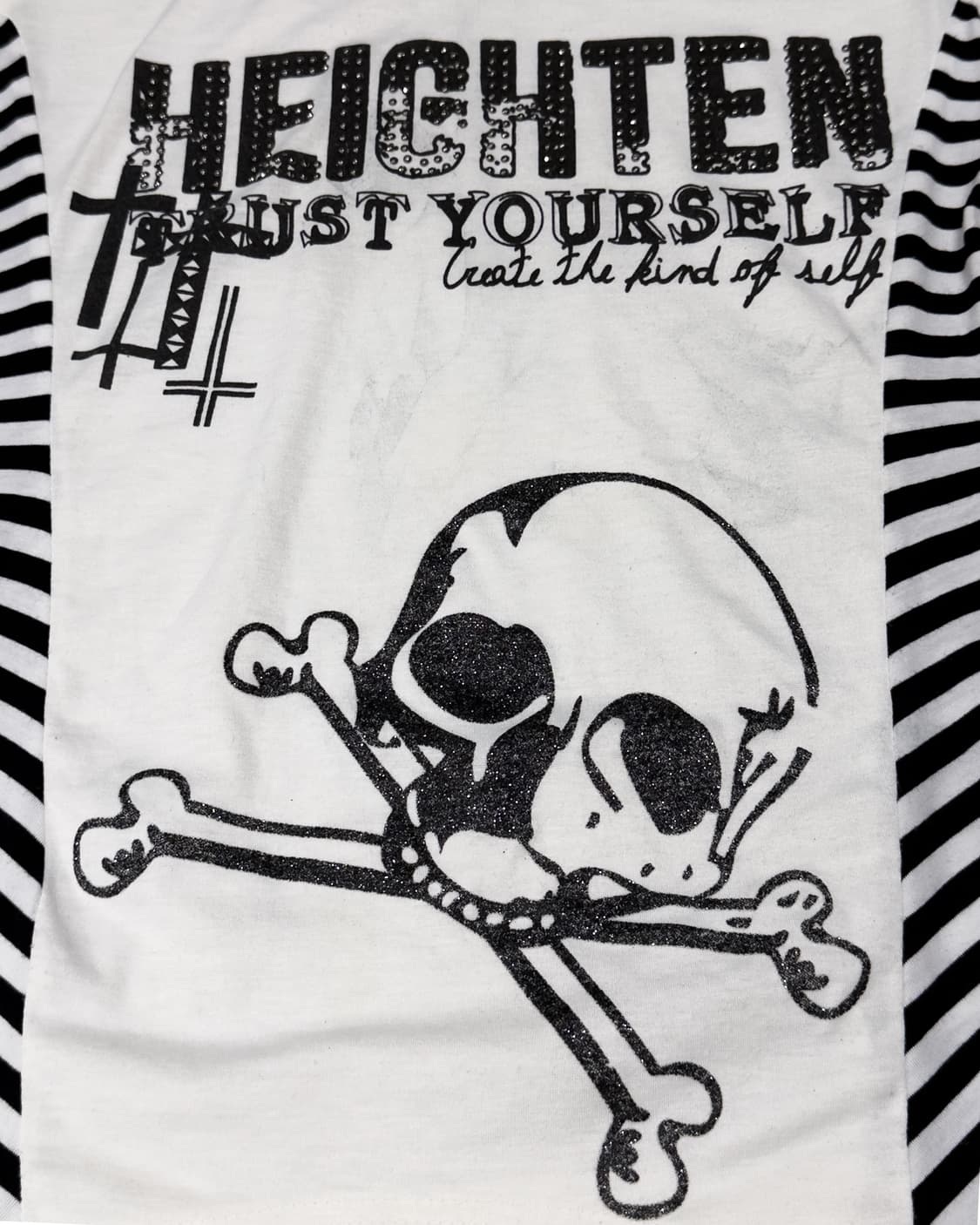 {RICH OR DIE} Skul Stripe Asymmetric Top 상품이미지7