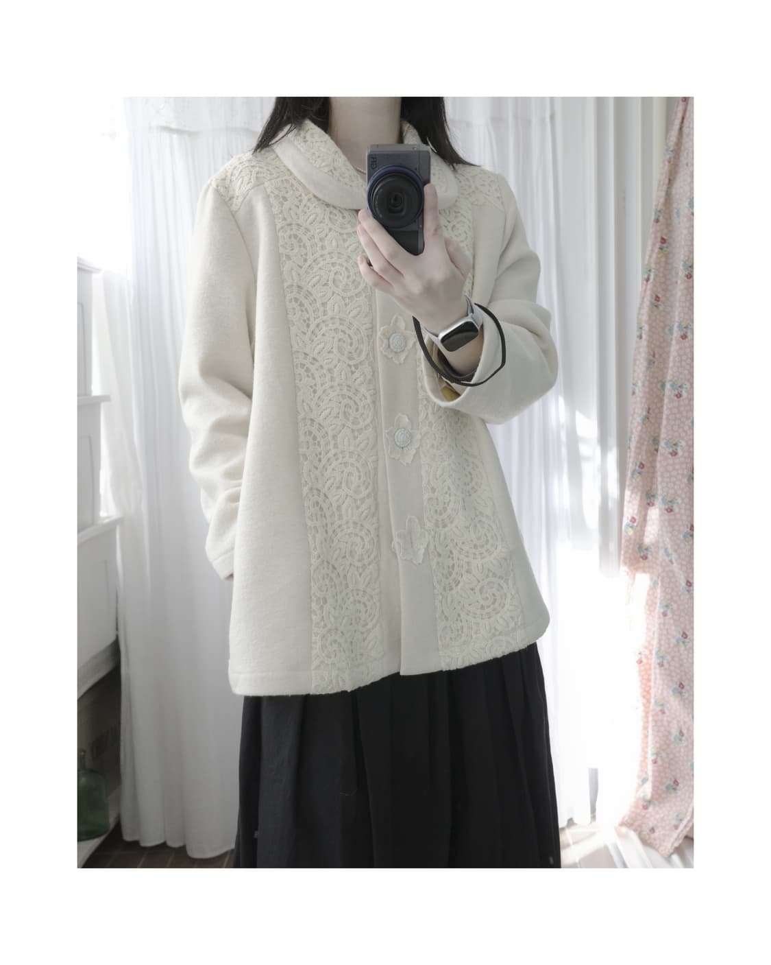 Round flower race jacket 상품이미지2