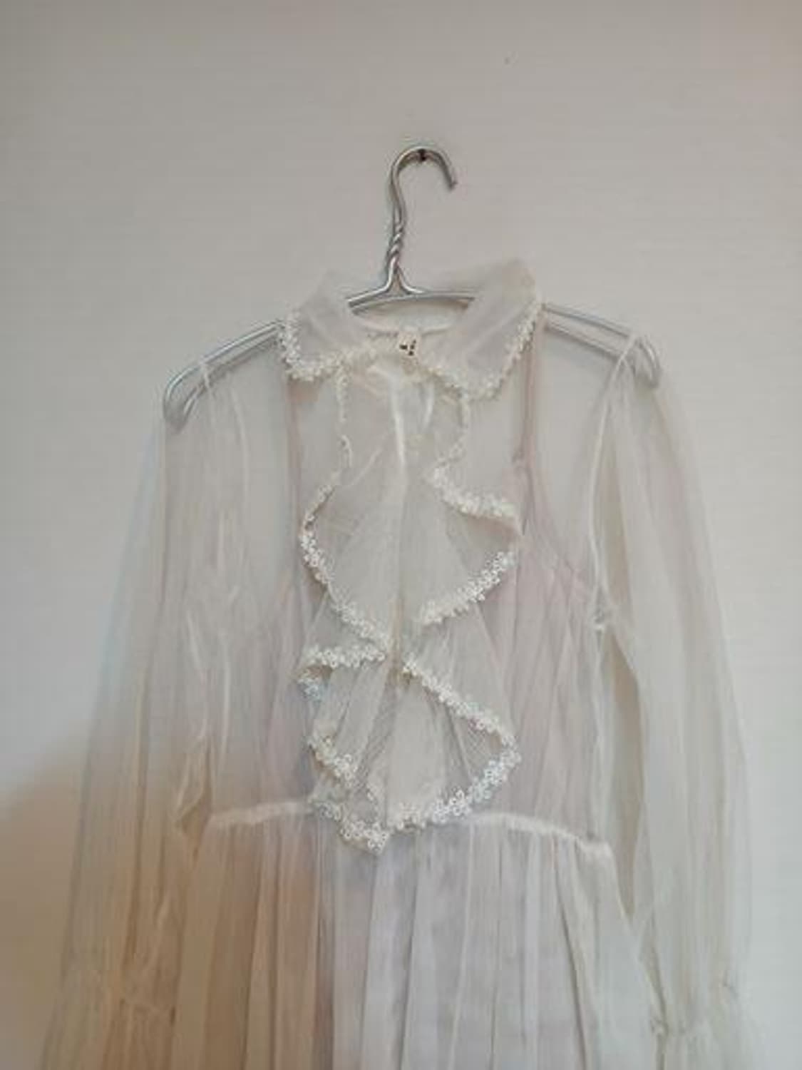 셀프 웨딩 브라이덜샤워 시스루 망사 레이스 원피스 드레스 홀복 나시 세트 상품이미지2