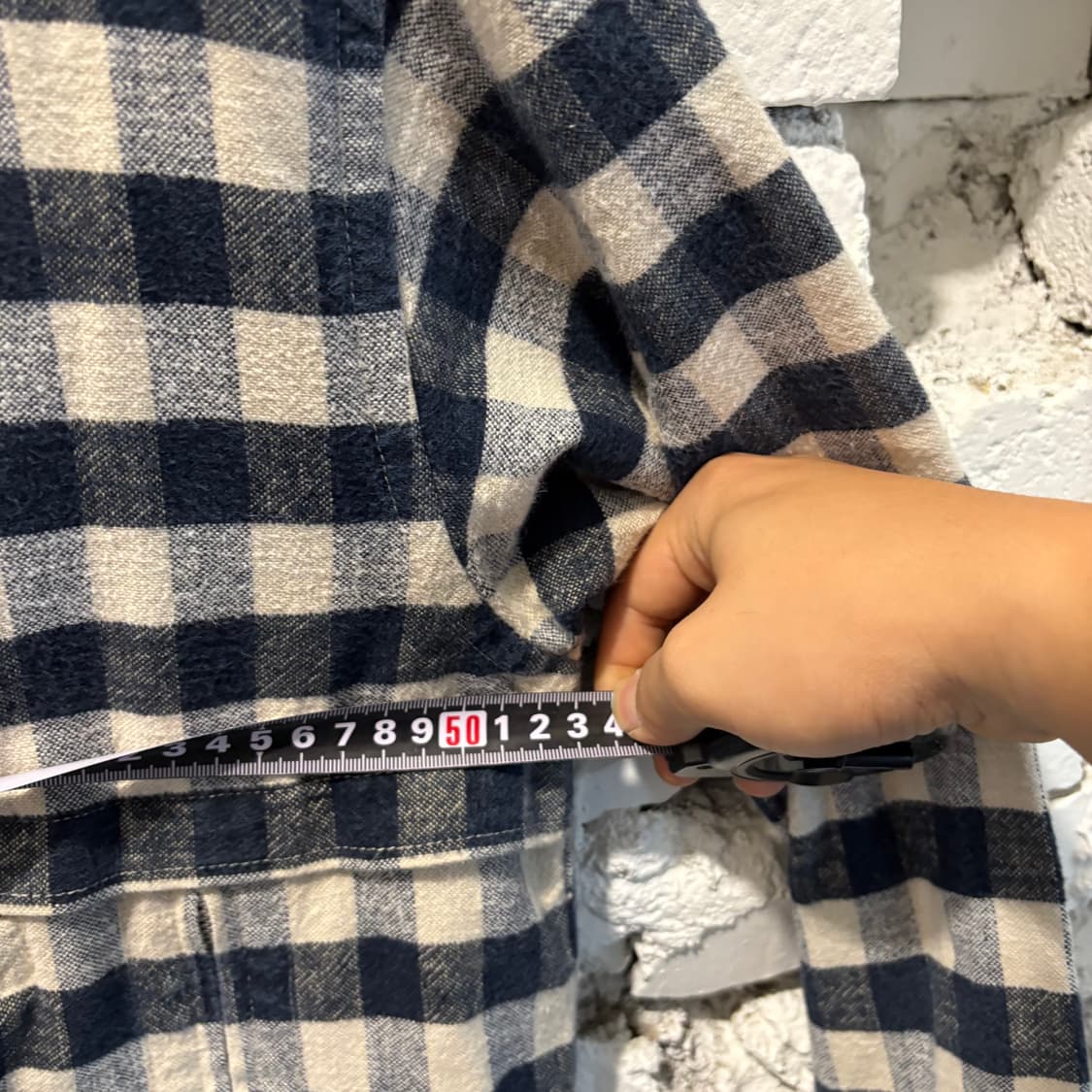 japan 빈티지 체크패턴 후드 아노락 상품이미지7