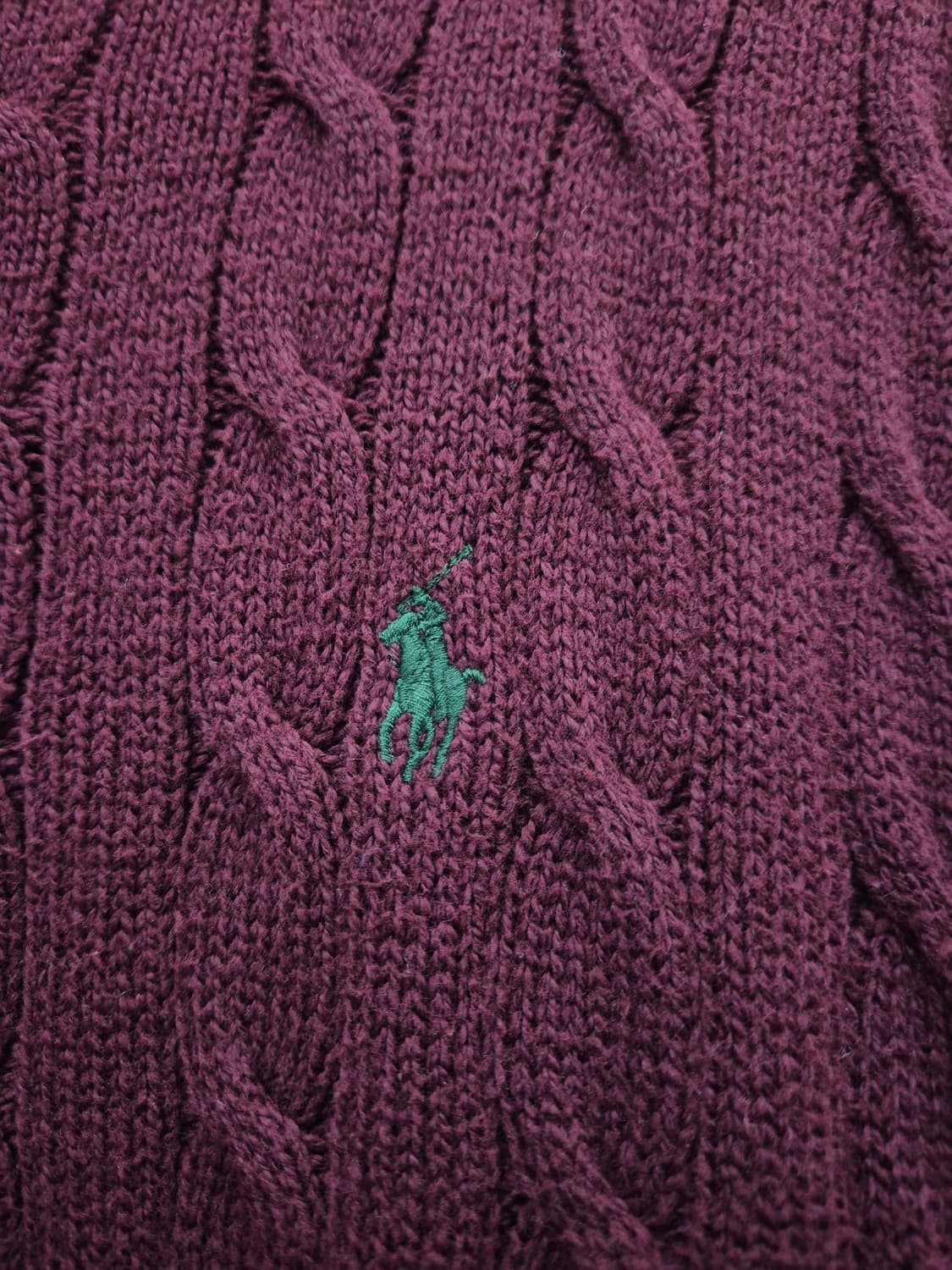 폴로 케이블 니트 버건디 / 103 (정품) 상품이미지2