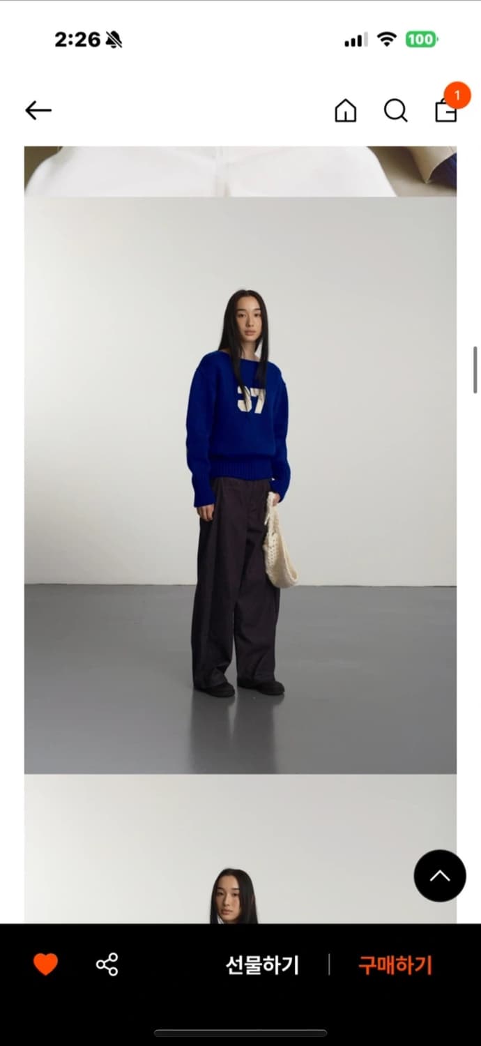 지비에이치어패럴x현주파크 콜라보 니트(free) 상품이미지3