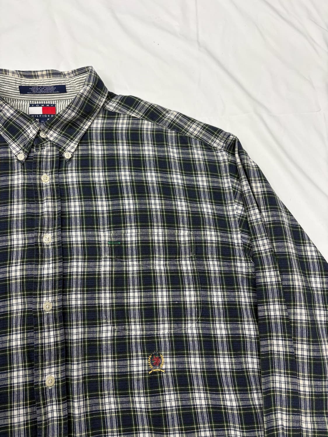 00s 타미힐피거 빈티지 체크 플란넬 셔츠 Size: XL 상품이미지8