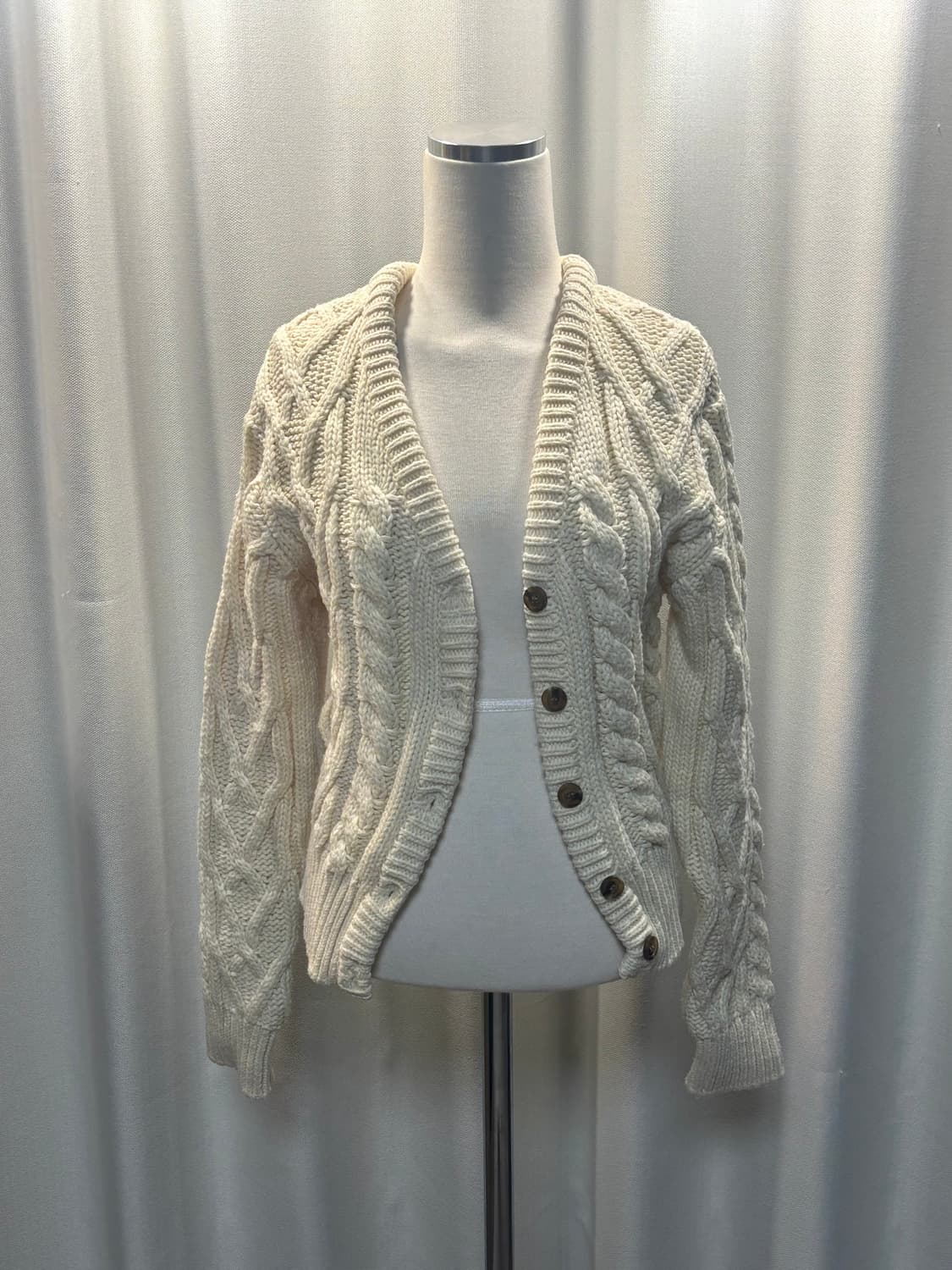 베이지 니트 가디건 상품이미지1