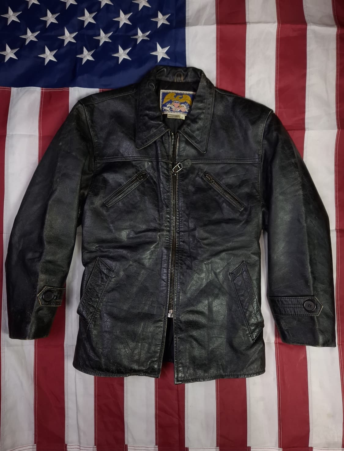 오리지날 80's 아비렉스 리얼레더 라이더자켓 상품이미지1