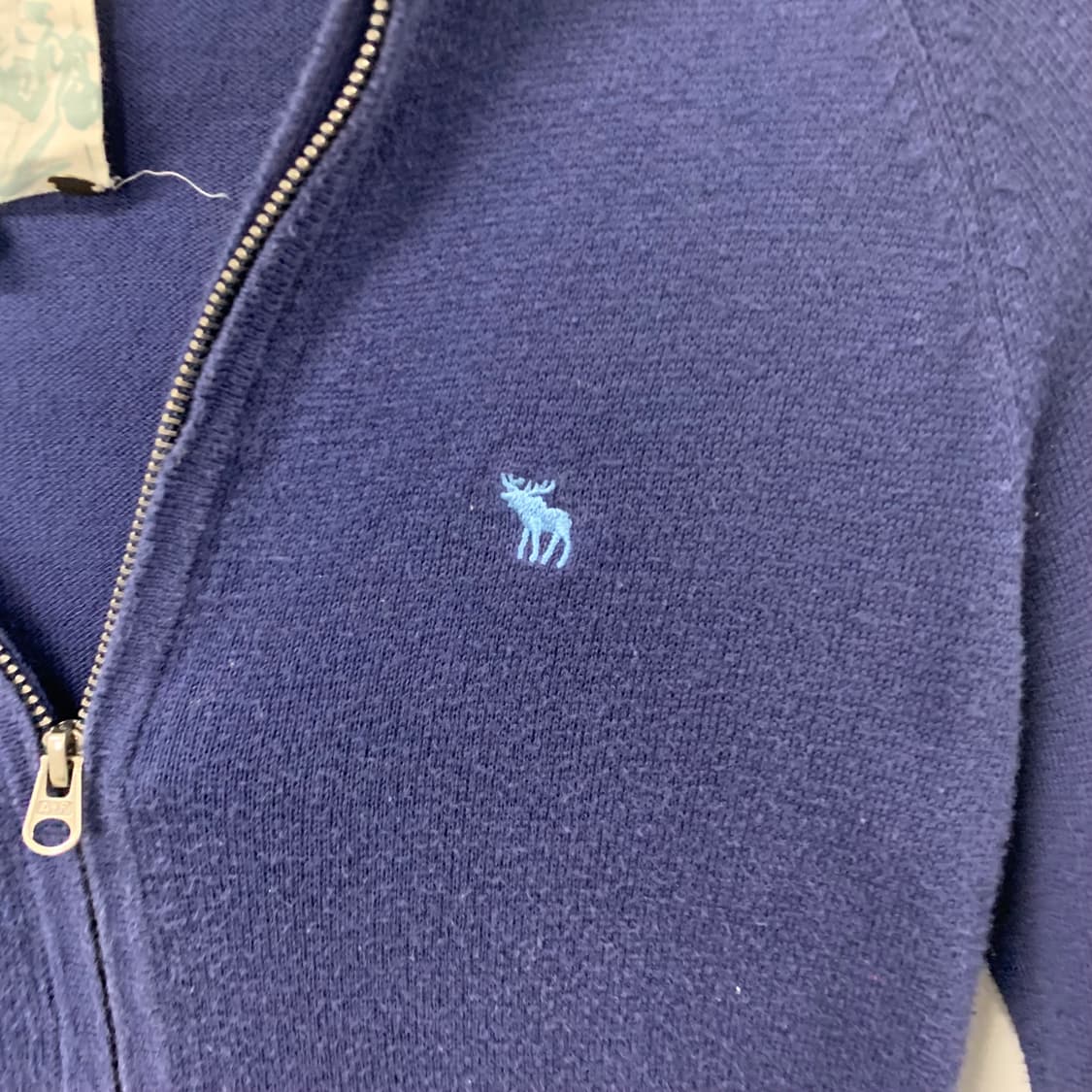 아베크롬비 산양로고 네이비 투웨이 니트집업 상품이미지3