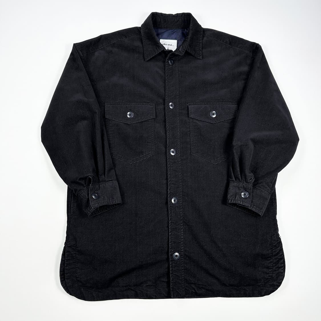 니코앤드 재팬 블랙 코듀로이 셔츠 자켓 (Free 여성추천) 상품이미지2