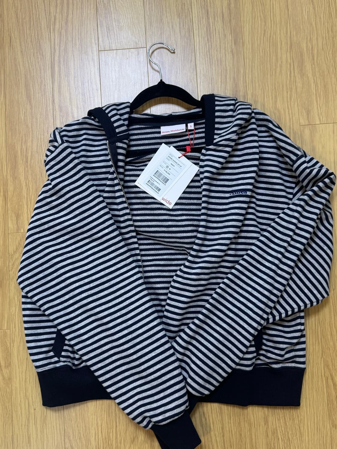 아메스 스크라이프 후드집업 네이비 S 상품이미지1