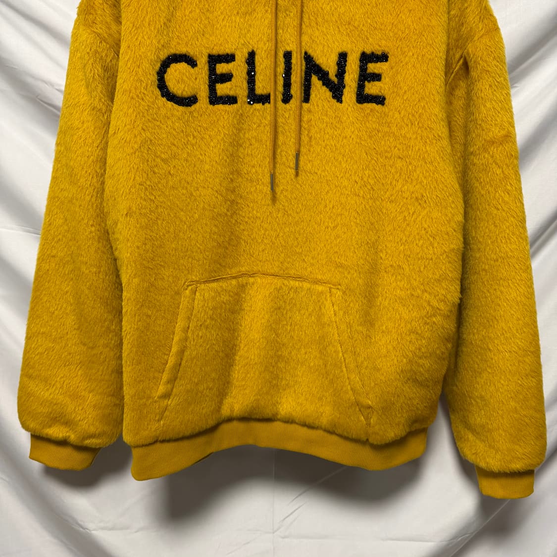 [S+급/XL] 셀린느 글리터 로고 알파카 울 후드티 상품이미지3