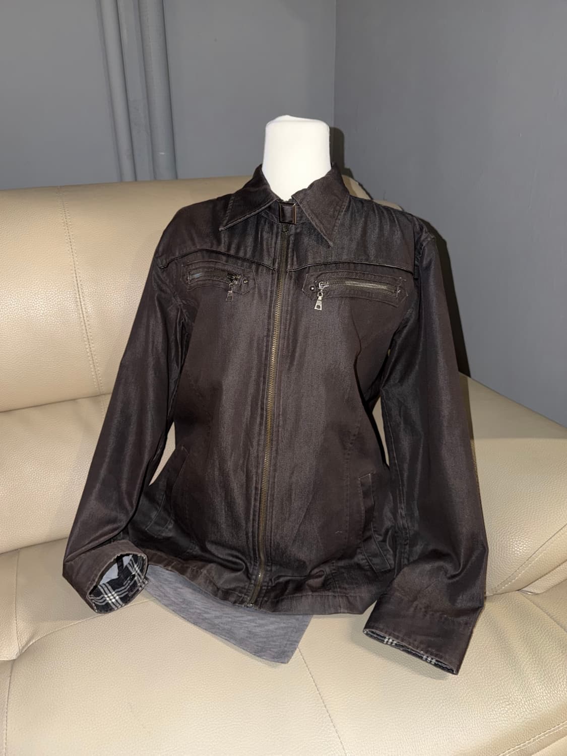 neck buckle zipper pocket jacket 상품이미지1