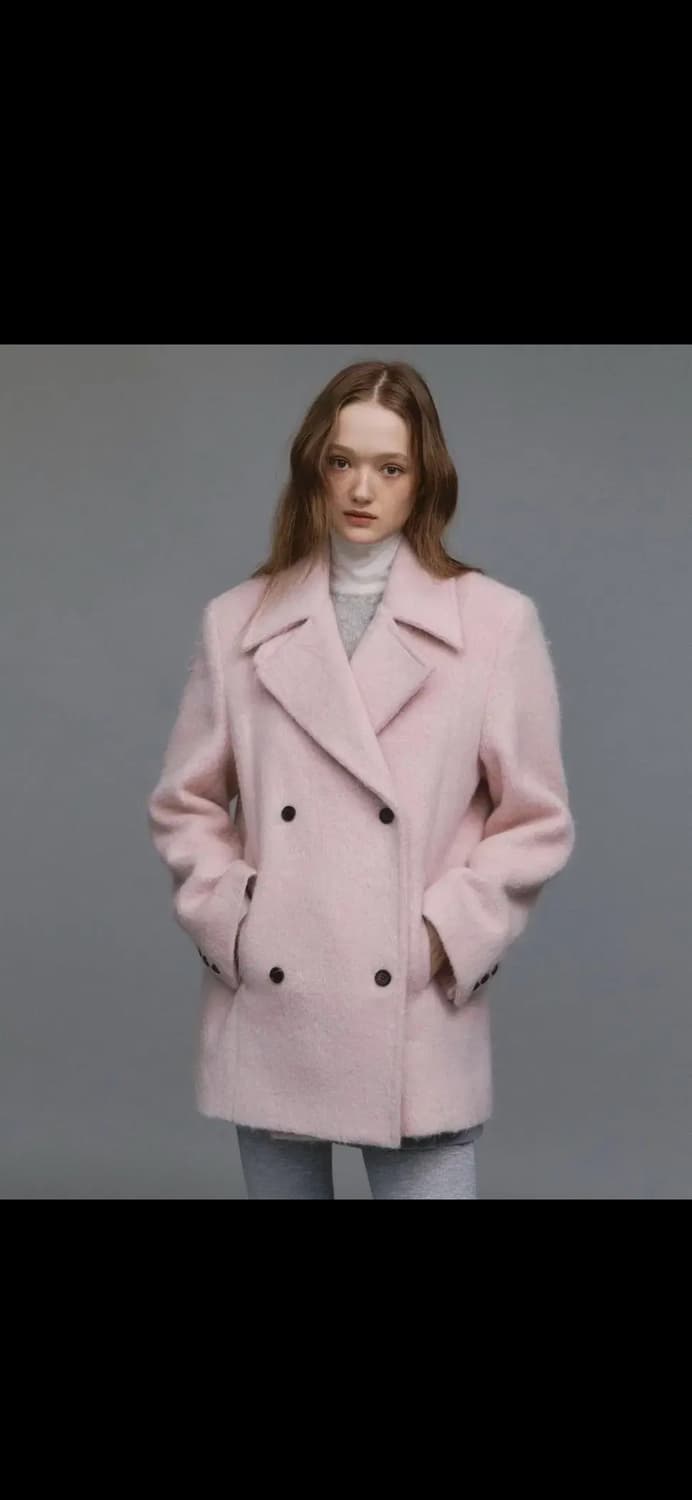 아카이브제이투유 울 하프피 코트 핑크 m 상품이미지1