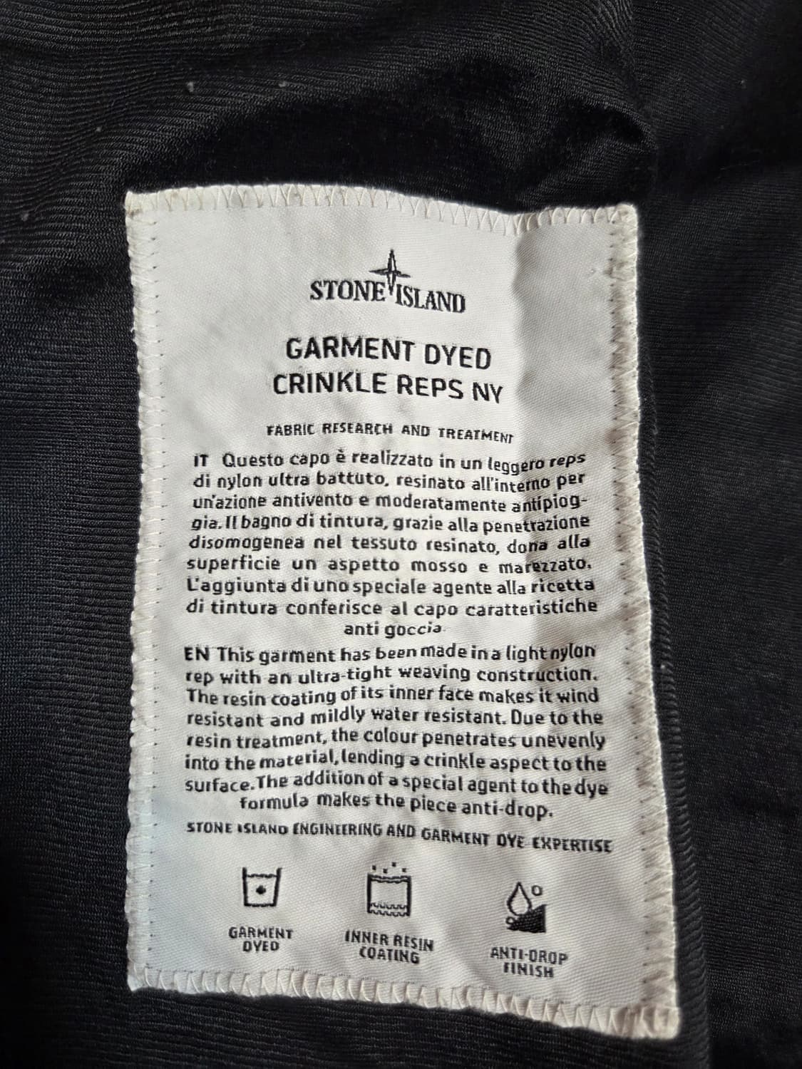 "Stone Island Garment Dyed Crinkle Reps 상품이미지7