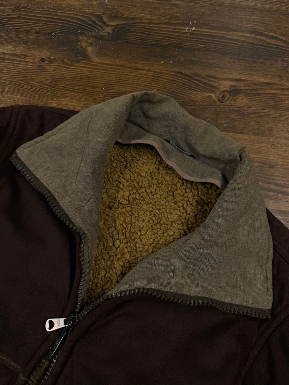 엠포리오 아르마니 시어링 클래식 스웨이드 레더 블루종 100 상품이미지8