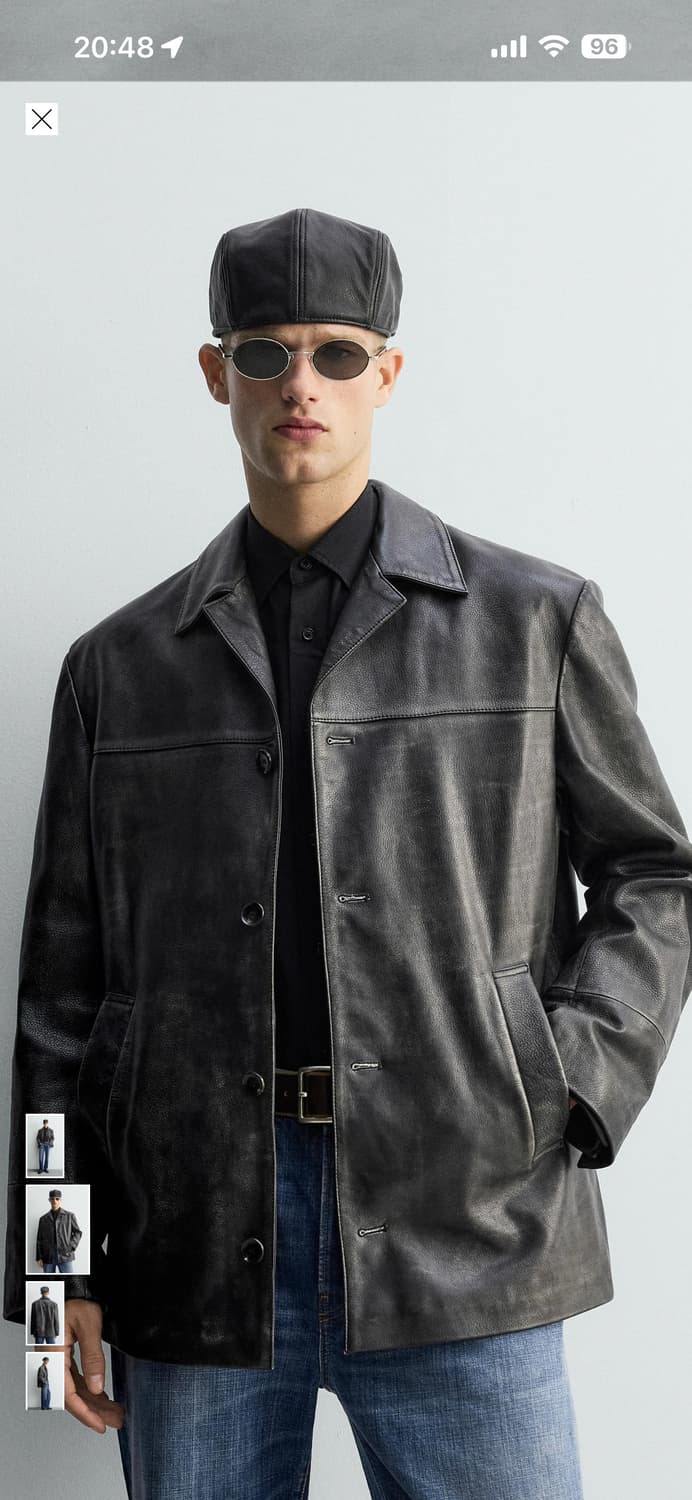 자라 레더 카코트 자켓 M사이즈 상품이미지1